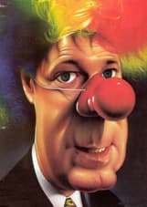 Charest fait le clown