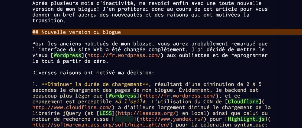 Exemple de Markdown dans Sublime Text 2