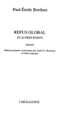 Couverture de Refus global et autres écrits